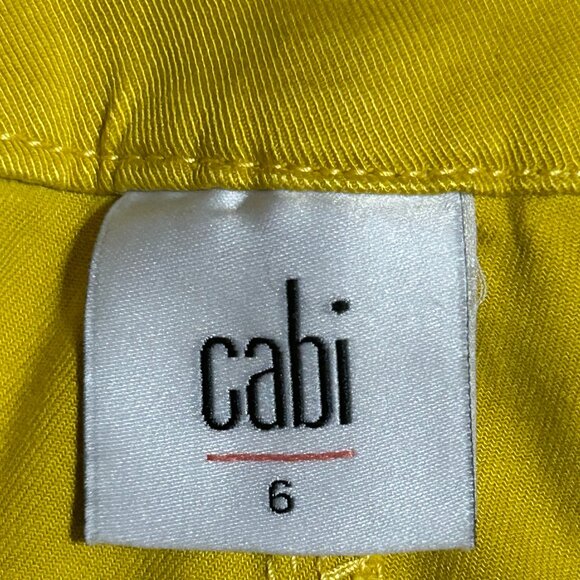 CAbi Utility Trouser Pants Size 6 Mustard Yellow Style #5869 - Picture 7 of 13